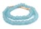 The Bead Chest African Recycled Glass Beads – Handmade in Ghana – Aqua 14mm Strand for Jewelry Making, Crafts, and Home Decor I Approximately 45 Beads